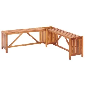 Banco de jardín con 2 jardineras acacia maciza 117x117x40 cm de vidaXL, Bancos de jardín - Ref: Foro24-46345, Precio: 95,15 €...