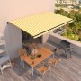 Toldo retráctil manual amarillo y blanco 500x300 cm de , Toldos - Ref: Foro24-3069138, Precio: 446,78 €, Descuento: %