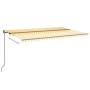 Toldo retráctil manual amarillo y blanco 500x300 cm de , Toldos - Ref: Foro24-3069138, Precio: 446,78 €, Descuento: %