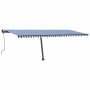 Toldo manual retráctil con luz LED azul y blanco 600x350 cm de , Toldos - Ref: Foro24-3069881, Precio: 712,67 €, Descuento: %