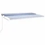 Toldo manual retráctil con luz LED azul y blanco 600x350 cm de , Toldos - Ref: Foro24-3069881, Precio: 857,59 €, Descuento: %