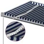 Toldo manual retráctil con luz LED azul y blanco 600x350 cm de , Toldos - Ref: Foro24-3069881, Precio: 857,59 €, Descuento: %
