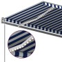 Toldo manual retráctil con luz LED azul y blanco 600x350 cm de , Toldos - Ref: Foro24-3069881, Precio: 712,67 €, Descuento: %