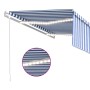 Toldo automático persiana LED sensor de viento azul blanco 4x3m de , Toldos - Ref: Foro24-3069311, Precio: 663,31 €, Descuent...