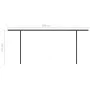 Toldo retráctil manual con luz postes azul y blanco 6x3 m de , Toldos - Ref: Foro24-3070201, Precio: 700,55 €, Descuento: %