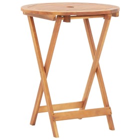 Mesa plegable de jardín de madera maciza de acacia 60x75 cm de vidaXL, Mesas de jardín - Ref: Foro24-46346, Precio: 55,81 €, ...