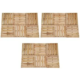 Baldosas de porche 18 unidades madera marrón 50x50 cm de , Suelos y moquetas - Ref: Foro24-276435, Precio: 189,89 €, Descuent...