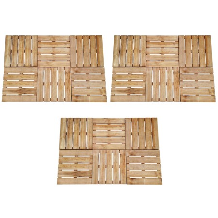 Baldosas de porche 18 unidades madera marrón 50x50 cm de , Suelos y moquetas - Ref: Foro24-276435, Precio: 189,80 €, Descuent...