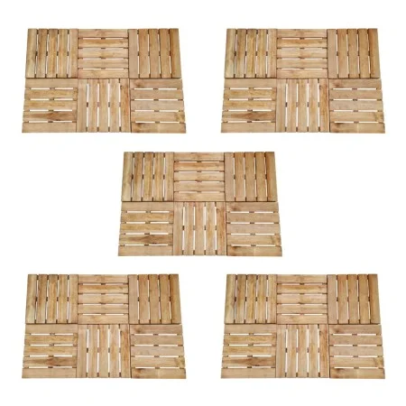Baldosas de porche 30 unidades madera marrón 50x50 cm de , Suelos y moquetas - Ref: Foro24-276437, Precio: 385,91 €, Descuent...