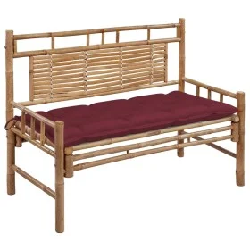 Gartenbank mit Bambuskissen 120 cm von , Gartenbänke - Ref: Foro24-3063900, Preis: 134,96 €, Rabatt: %