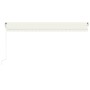 Toldo automático con LED y sensor de viento crema 500x300 cm de , Toldos - Ref: Foro24-3068952, Precio: 723,65 €, Descuento: %