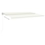 Toldo automático con LED y sensor de viento crema 500x300 cm de , Toldos - Ref: Foro24-3068952, Precio: 723,65 €, Descuento: %