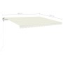 Toldo automático con LED y sensor de viento crema 400x350 cm de , Toldos - Ref: Foro24-3068992, Precio: 593,34 €, Descuento: %