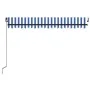 Toldo automático retráctil azul y blanco 450x350 cm de , Toldos - Ref: Foro24-3069196, Precio: 377,52 €, Descuento: %