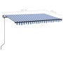Toldo automático retráctil azul y blanco 450x350 cm de , Toldos - Ref: Foro24-3069196, Precio: 421,13 €, Descuento: %