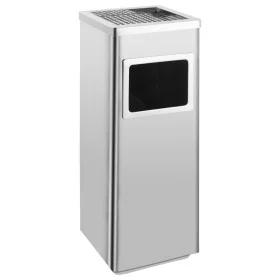 Papelera con cenicero de acero inoxidable 36 L de vidaXL, Cubos de la basura y papeleras - Ref: Foro24-51090, Precio: 107,24 ...