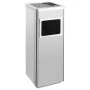 Papelera con cenicero de acero inoxidable 36 L de vidaXL, Cubos de la basura y papeleras - Ref: Foro24-51090, Precio: 107,24 ...
