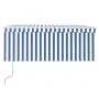 Toldo automático persiana LED sensor viento azul blanco 3x2,5 m by , Awnings - Ref: Foro24-3069271, Price: 492,72 €, Discount: %