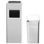 Papelera con cenicero de acero inoxidable 36 L de vidaXL, Cubos de la basura y papeleras - Ref: Foro24-51090, Precio: 107,24 ...