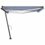 Toldo manual retráctil con LED azul y blanco 400x300 cm de , Toldos - Ref: Foro24-3069741, Precio: 441,12 €, Descuento: %