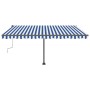 Toldo manual retráctil con LED azul y blanco 400x300 cm de , Toldos - Ref: Foro24-3069741, Precio: 441,12 €, Descuento: %