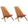 Tumbonas plegables de jardín 2 unidades madera maciza de acacia de vidaXL, Sillas de jardín - Ref: Foro24-45975, Precio: 218,...