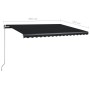 Toldo de pie retráctil manual gris antracita 450x350 cm de , Toldos - Ref: Foro24-3069839, Precio: 547,14 €, Descuento: %