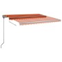 Toldo de pie retráctil manual naranja y marrón 450x300 cm de , Toldos - Ref: Foro24-3069760, Precio: 478,88 €, Descuento: %