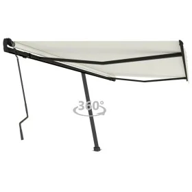 Toldo de pie retráctil manual crema 450x300 cm de , Toldos - Ref: Foro24-3069757, Precio: 467,48 €, Descuento: %