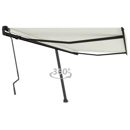 Toldo de pie retráctil manual crema 450x300 cm de , Toldos - Ref: Foro24-3069757, Precio: 502,34 €, Descuento: %