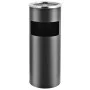 Papelera con cenicero de acero gris 30 L de vidaXL, Cubos de la basura y papeleras - Ref: Foro24-51089, Precio: 72,16 €, Desc...
