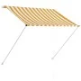 Toldo retráctil 150x150 cm amarillo y blanco de , Toldos - Ref: Foro24-143752, Precio: 38,68 €, Descuento: %