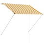 Toldo retráctil 150x150 cm amarillo y blanco de , Toldos - Ref: Foro24-143752, Precio: 39,41 €, Descuento: %
