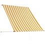 Toldo retráctil 150x150 cm amarillo y blanco de , Toldos - Ref: Foro24-143752, Precio: 39,41 €, Descuento: %