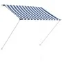 Toldo retráctil azul y blanco 100x150 cm de , Toldos - Ref: Foro24-145889, Precio: 33,41 €, Descuento: %