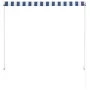 Toldo retráctil azul y blanco 100x150 cm de , Toldos - Ref: Foro24-145889, Precio: 33,41 €, Descuento: %