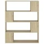 Estantería/divisor de espacios roble Sonoma 100x24x124 cm de , Librerías y estanterías - Ref: Foro24-809191, Precio: 55,14 €,...