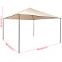 Cenador carpa con toldo 4x4 m acero beige de , Carpas y cenadores - Ref: Foro24-43171, Precio: 161,97 €, Descuento: %