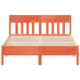 Estructura cama con cabecero madera pino marrón cera 120x200 cm de , Camas y somieres - Ref: Foro24-842653, Precio: 123,09 €,...