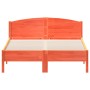 Estructura cama con cabecero madera pino marrón cera 140x190 cm de , Camas y somieres - Ref: Foro24-842605, Precio: 133,48 €,...