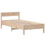 Estructura de cama con cabecero madera maciza pino 75x190 cm de , Camas y somieres - Ref: Foro24-842782, Precio: 77,52 €, Des...