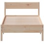 Estructura de cama con cabecero madera maciza pino 75x190 cm de , Camas y somieres - Ref: Foro24-842782, Precio: 77,52 €, Des...