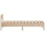 Estructura de cama con cabecero madera maciza pino 75x190 cm de , Camas y somieres - Ref: Foro24-842782, Precio: 77,52 €, Des...