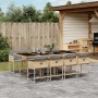 Set comedor de jardín 9 pzas con cojines ratán sintético beige de , Conjuntos de jardín - Ref: Foro24-3211284, Precio: 535,17...