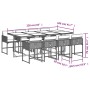 Set comedor de jardín 9 pzas con cojines ratán sintético beige de , Conjuntos de jardín - Ref: Foro24-3211284, Precio: 535,17...