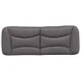 Gray synthetic leather padded bed headboard 120 cm by , Headboards and footboards - Ref: Foro24-374571, Price: 55,44 €, Disco...