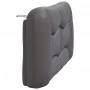 Gray synthetic leather padded bed headboard 120 cm by , Headboards and footboards - Ref: Foro24-374571, Price: 55,44 €, Disco...