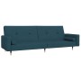 Sofá cama de 2 plazas con dos almohadas terciopelo azul de , Sofás - Ref: Foro24-375748, Precio: 289,13 €, Descuento: %