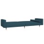 Sofá cama de 2 plazas con dos almohadas terciopelo azul de , Sofás - Ref: Foro24-375748, Precio: 289,13 €, Descuento: %