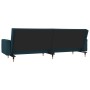 Sofá cama de 2 plazas con dos almohadas terciopelo azul de , Sofás - Ref: Foro24-375748, Precio: 289,13 €, Descuento: %